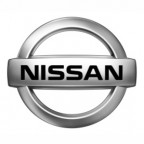nissan silver chrome logo white 3611