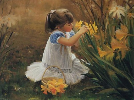 painting children kjb DonaldZolan 61FlowersforMother sm