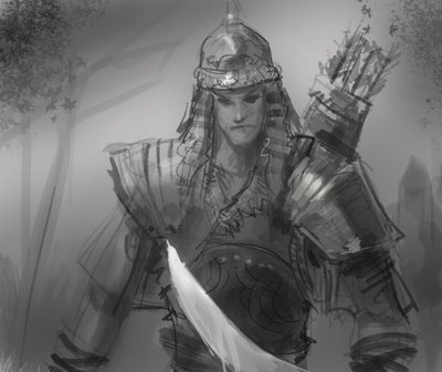 drawing soldier mongol