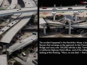 تحطم  الشاحنه وكسر الجسر