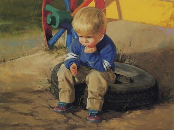 painting children kjb DonaldZolan 68TheThinker sm