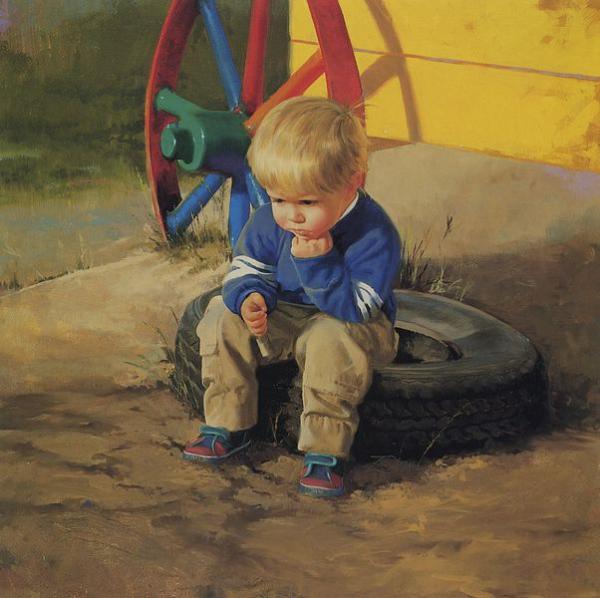 painting children kjb DonaldZolan 68TheThinker sm