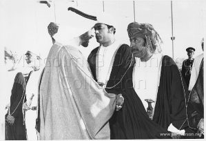 المرحوم السيد فيصل بن علي والمرحوم الشيخ زايد بن سلطان 1970
