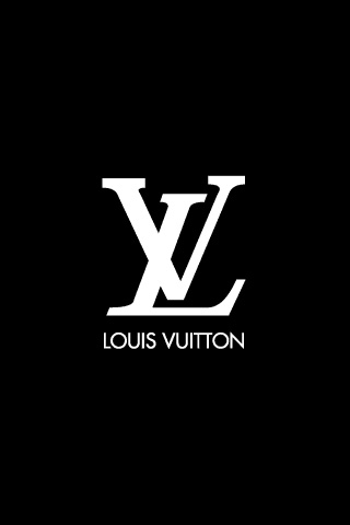 iphone wallpaper louis vuitton logo black white
