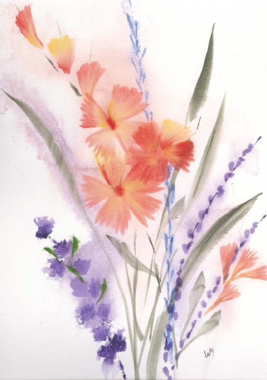 رسم الزهور