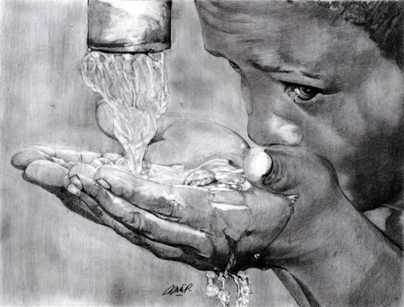 Drinking_Water_by_chickobento