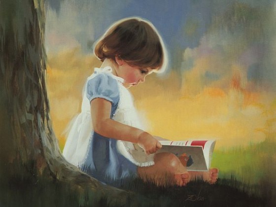 painting children childhood kjb DonaldZolan 03ByMyself sm