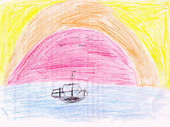 قارب - رسومات أطفال