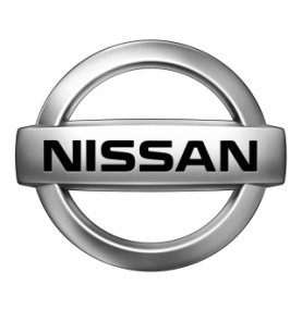 nissan silver chrome logo white 3611