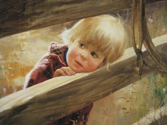 painting children kjb DonaldZolan 58RodeoGirl sm