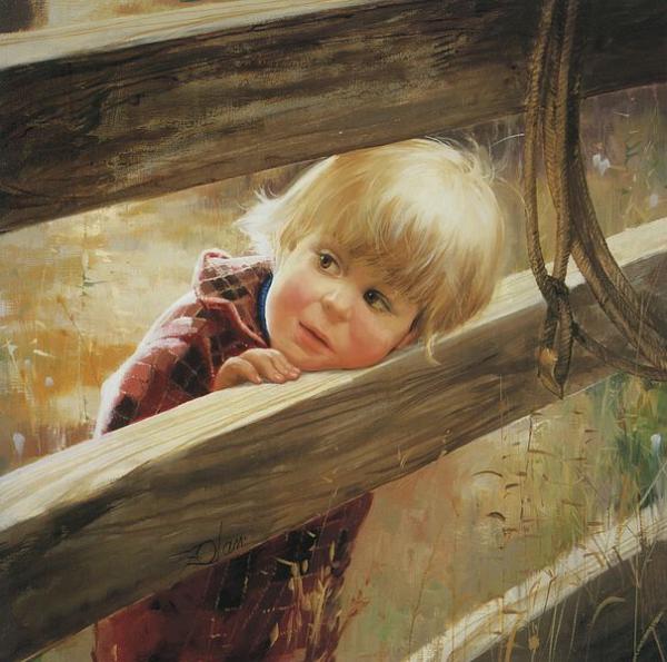 painting children kjb DonaldZolan 58RodeoGirl sm
