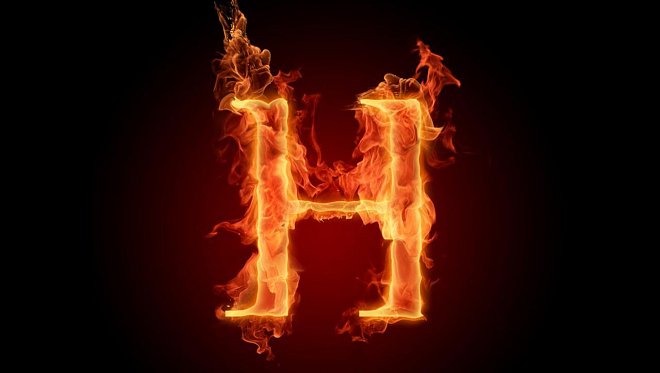 Fiery English Alphabet Letter H Wallpaper cdwgu