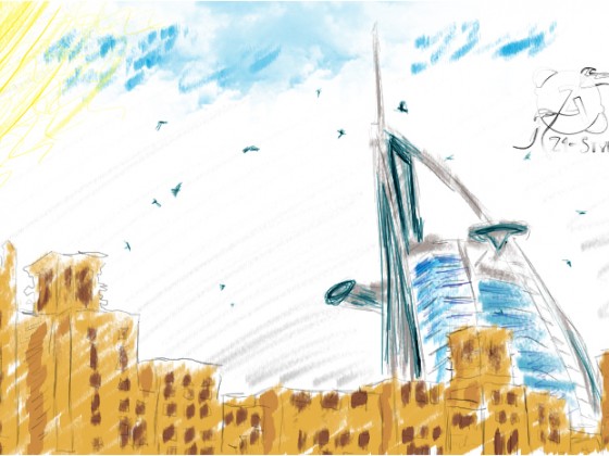 رسم لبرج العرب :)