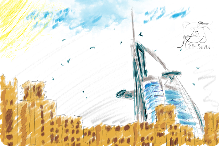 رسم لبرج العرب :)