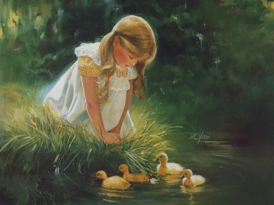 painting children childhood kjb DonaldZolan 14GoldenMoment sm