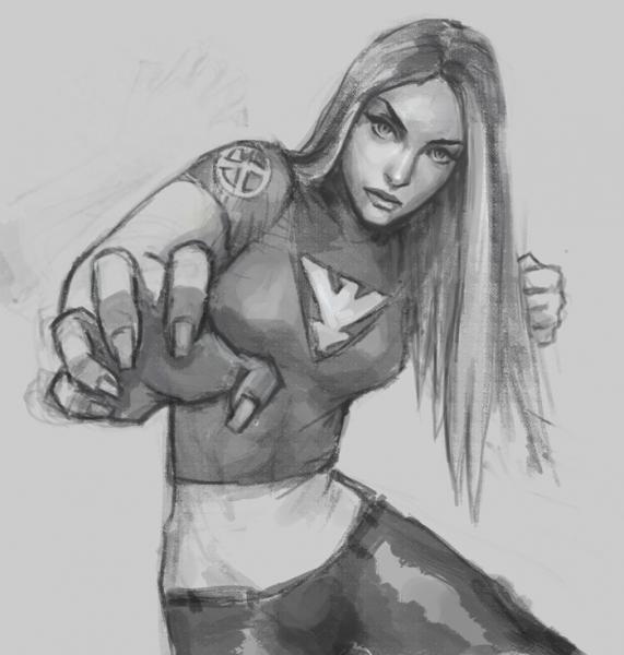 drawing marvel girl jean grey