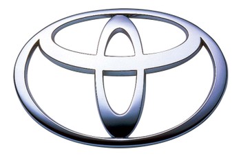 logo toyota 3d silver